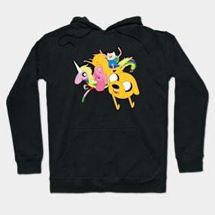 Finn, Jake, Princess Bubblegum and Lady Rainicorn Hoodie